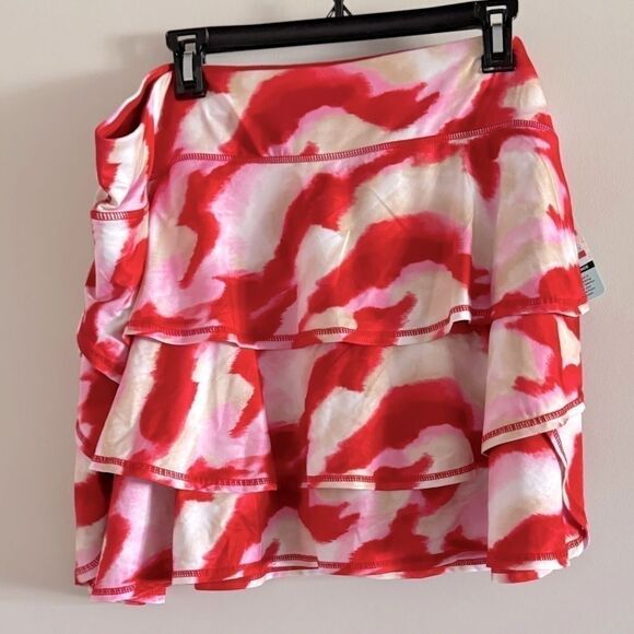 ID Ideology Women's Twist Flounce Athleisure Skort Red - Picture 13 of 15